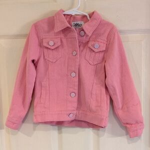 Lola + The Boys Pink Kids Denim Jacket Girls Size 2 GUC